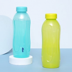 [아리에나] 소프트보틀, 그린블루 일자형뚜껑보틀500ml, 삶는소독가능 500ml