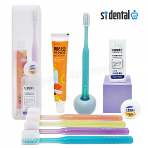 M케이스 엠보싱 페리오 st덴탈 치실 치간 칫솔치약 구강용품 여행용세트