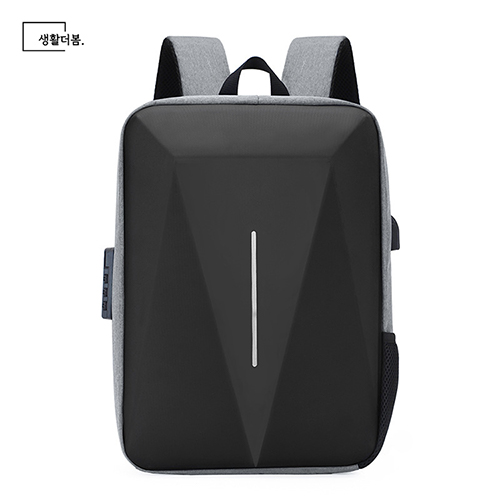 생활더봄 남자 슬림 USB연결 도난방지 가방, 노트북 직장인 출장용 캐리어백팩
