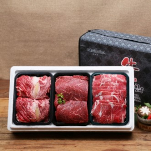 [안동한우정] 1등급 한우 구이 정육혼합 선물세트 3호(400g*3)무료배송