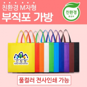초음파 부직포가방 쇼핑백 중 M자형 (30cmx35cmx10cm)