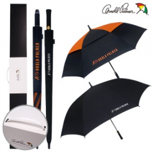 아놀드파마 75자동 이중방풍 블랙오렌지 우산 + 75자동 초경량 극세사(립)N 장우산세트