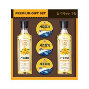 사조 정성 11호 (카놀라유 500ml*2 + 사조 살코기참치 85g*3) // 카톤단위 무료배송