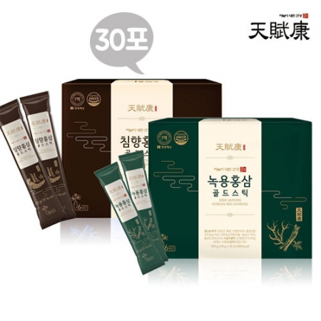 [천부강] 녹용홍삼 골드스틱 10g x 30포 (카톤배송비 무료) #2