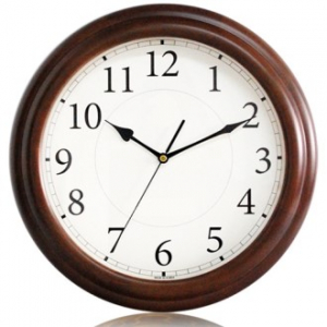 무소음 원목 브라운 스토리 벽시계 320