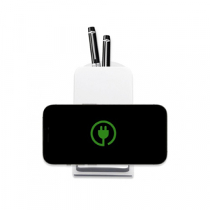 팝폰 친환경 연필꽂이 무선 충전기, 사탕수수 15W 고속 무선충전 펜꽂이 2M고속케이블 // 국산