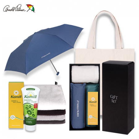 아놀드파마 3단 슬림 사각 파스텔 우양산 3P+카밀 핸드크림 클래식 1P+로페리아 40수 코마사 주방고리 1P 타올세트 (에코백 포함) #2