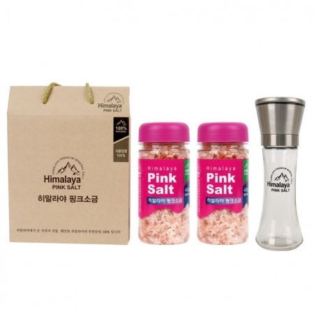 히말라야 핑크소금 선물세트 (핑크소금 400g*2+그라인더 1개) // 설 명절 답례품 #2