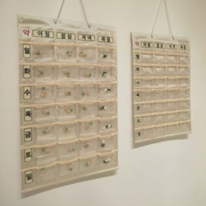 벽걸이형 약달력, 투명 약달력 주간달력 용돈달력 포켓 캘린더 저축달력