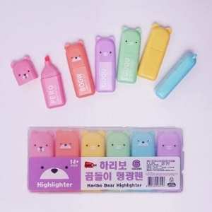 하리보 곰돌이 형광펜세트, 캐릭터형광펜 필기구세트, 신학기선물