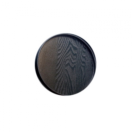 EL 블랙 라운드 목재쟁반(33) CIH056 #2