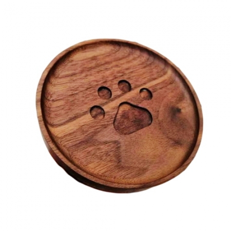 EL PAW 월넛 라운드 티코스터 CIH035 #2