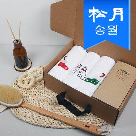 송월 스페셜 기프트세트(스노우 타올 120g 3p+로하스 스텐 빨대컵 500ml) #2