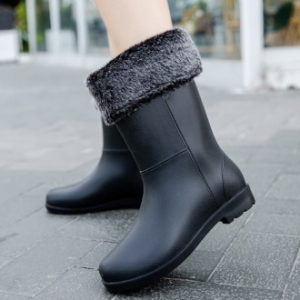 NC 스타일 논슬립 벨벳 레인부츠 CHH859