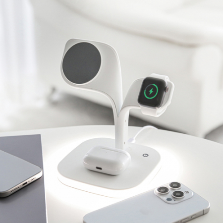 뮤란드 C7 5IN1 무드등 맥세이프 무선 고속 충전기 ML-00901, 무선이어폰 애플와치 충전기 #5