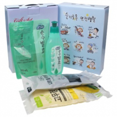 참그린곡물 주방세제 용기 300g+참그린곡물 주방세제 리필 300ml+면코팅 고무장갑+니트릴 장갑 10매