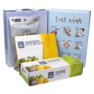 니트릴장갑 10매+크린장갑 50매+크린백 100매 3종세트