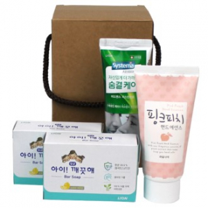 과일나라 핸드에센스 80g+시스테마 치약 120g+ 아이깨끗해 비누 2p 세트