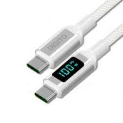 디지토 울트라 플러스 CtoC 100W PD C타입 초고속 충전 데이터 LCD 디스플레이 케이블