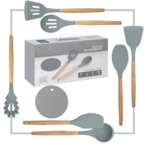 실리콘 키친툴 3p세트, 소스국자, 뒤집개, 냄비 받침대 3p 세트, 실리콘쿠킹툴, 조리도구, 주방용품, 행사 사은품 돌잔치 답례품 보험 판촉