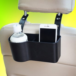 밀리어스 차량용 뒷자리 컵홀더 자동차 수납함 헤드레스트 정리함