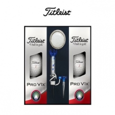 타이틀리스트 NEW PRO V1x 6구 볼마커 자석티 클립 세트