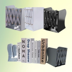 밀리어스 길이조절 철제 자바라 책꽂이 책정리 책상정리 북엔드 심플형 캐릭터형 일러스트형