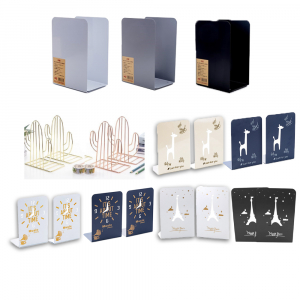 밀리어스 북앤드 책꽂이, 책정리 지지대 칸막이 고정 책꽂이 심플형 이미지형 선인장형 북엔드