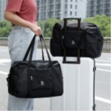 블랙 캐리어 보조가방 여행용보스턴백 천 여행접이식 보스턴 가방 보조백 숄더백