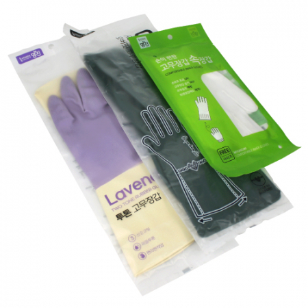 투톤 고무장갑+오버핏 고무장갑+속장갑 세트 #2