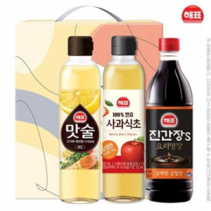 해표 맛술500ml+해표 사과식초500ml+진간장S 요리명장 500ml(3종)