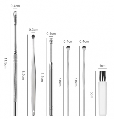 스텐 귀후비개 귀파개 귀이개 6종세트 #2