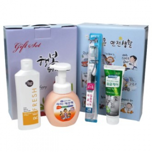 애경 샤워메이트 바디워시+아이깨끗해 핸드워시+시스테마 치약+시스테마 칫솔 4종세트