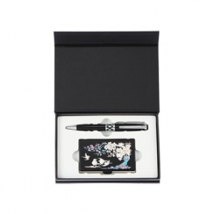 자개 프리미엄 볼펜 매화 나전 명함 케이스