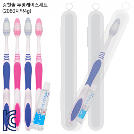 링칫솔 2080치약(4g) 투명케이스세트 #2