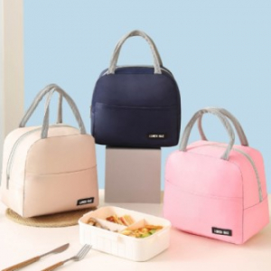 심플 사각도트 런치백, 대형 런치백, 도시락가방, 피크닉가방