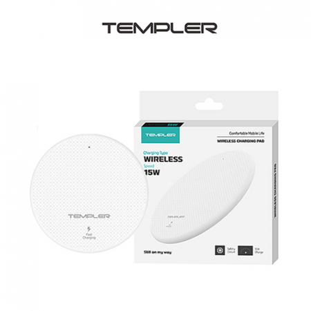 템플러 15W 고속 무선 원형 충전패드 TEM-GW21-15W
