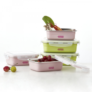 쿠키브라운 컬러 스테인리스 밀폐용기, 반찬통, 김치통
