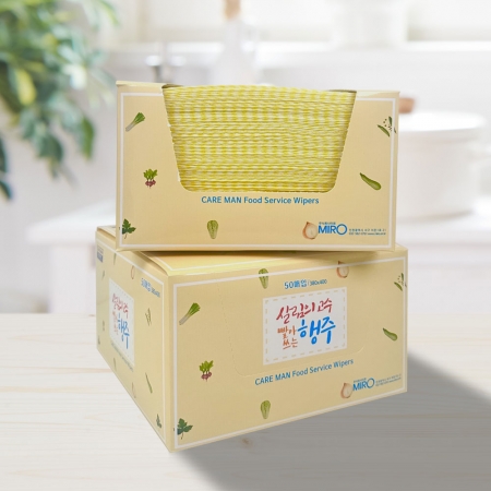 케어맨 빨아쓰는 위생 행주 접지 50매 #3