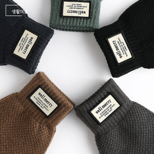 생활더봄 남녀공용 겨울 스마트폰 터치 커플 니트 장갑 5 color