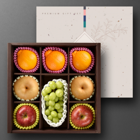 올팜 실속 과일 혼합세트 6호(3kg/사과+배+한라봉+샤인머스켓) (10+1)