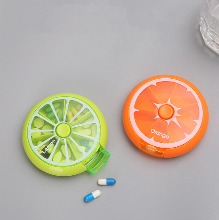 원터치 7구 원형 회전 7칸 알약 약통 케이스 #2