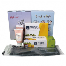 오버핏 고무장갑+크린백+크린장갑+과일나라 핸드에센스 4종세트