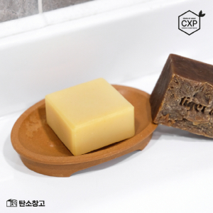 J08 제로웨이스트 목재 라운드 비누받침 1P