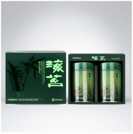 광천원김 죽염 돌김 캔 선물세트 2개 #2