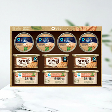 청정원 우리팜 델리190g * 3개+잇츠팜 190g * 3개+순살참치 135g * 4개 단체 선물세트, 명절 스햄 햄 참치 동료 친정 #2