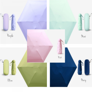 초경량 캡슐 파우치 우양산, 파스텔 색상 봄우산 양우산 미니파우치