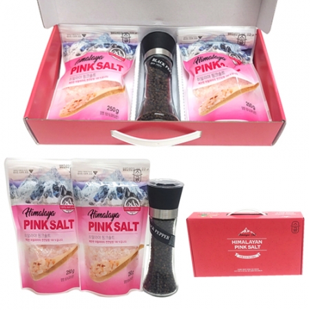 [히말라야 핑크소금-그라인더3종]선물세트/핑크소금 #3