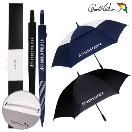 아놀드파마 75자동 이중 방풍 네이비 화이트+블랙 장우산세트 #2