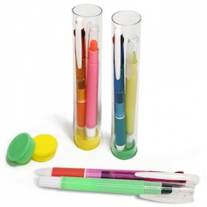 문구세트D형-2 (3색 볼펜+고체 형광펜)